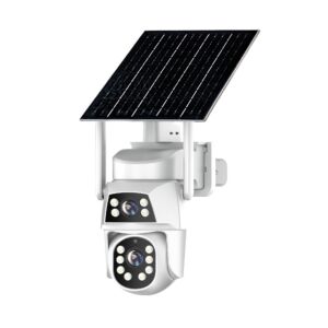 Telecamera di videosorveglianza IP986S GSM 4G AOV, PTZ, doppia lente 3MP + 3MP, pannello solare da 8W, batteria da 10400mAh, app CamHi.