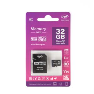 Scheda di memoria MicroSD PNI da 32 GB con adattatore SD