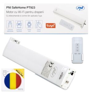 Kit motore intelligente per tende, tende WiFi PNI SafeHome PT923 con bandierina adesiva inclusa