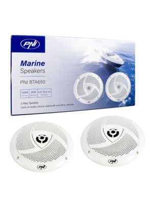 Altoparlanti coassiali per barche PNI BTA650, 120W, 16,5 cm, set di 2
