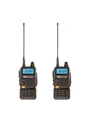 Confezione da 2 stazioni radio portatili VHF/UHF CRT FP00