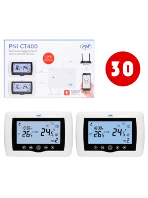 Bax con 30 termostati intelligenti wireless PNI CT400
