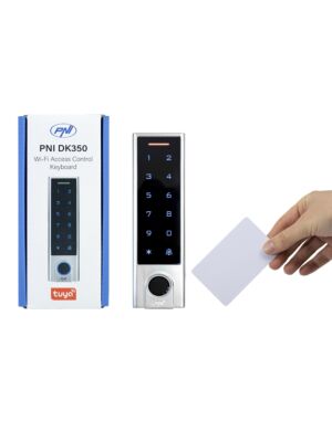 Tastiera di controllo accesso PNI DK350 con Wi-Fi Tuya App e 10 schede EMC-01 RFID 125 KHz