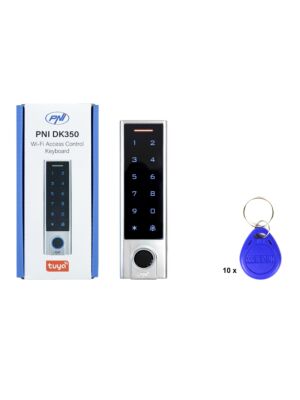 Pacchetto tastiera di controllo accessi PNI DK350 con applicazione Wi-Fi Tuya e tag 10bc TEM01 125 KHz 64 bit
