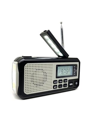 Radio portatile PNI DYN310 Grigia con dinamo, torcia elettrica, ricarica solare, powerbank 4000 mAh, SOS