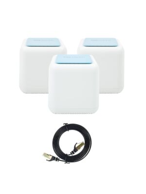 Pacchetto sistema mesh Wi-Fi Gigabit PNI GB1200 e cavo di rete piatto CAT7 S/STP 1bc PNI U7015B da 1,5 m