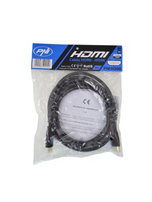 Cavo HDMI PNI H300 1.4V ad alta velocità, plug-in, Ethernet, placcato in oro, 3m