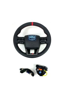 Volante in pelle con riscaldamento airbag e razze per Toyota Hilux GR