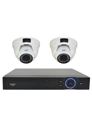 Kit di videosorveglianza PNI House: videocamere PNI varifocali NVR 16CH 1080P e 2 PNI IP2DOME 1080P