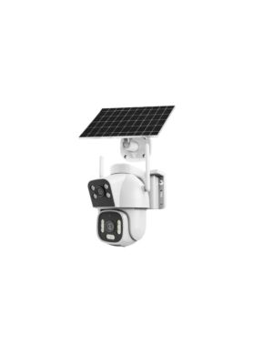 Telecamera di videosorveglianza PNI IP452 AOV 2MP e 4G a doppia lente con pannello solare