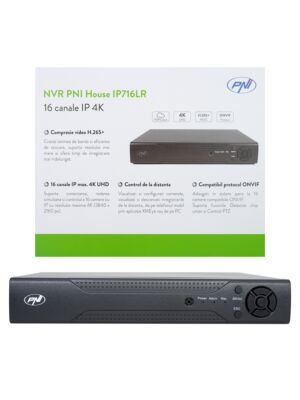 PNR House IP716LR NVR, 16 canali IP 4K, H.265