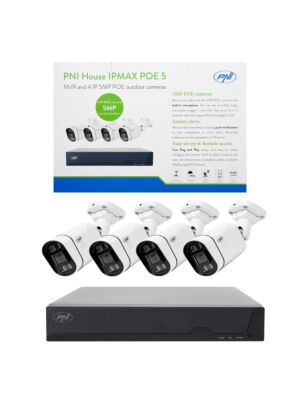 Kit di videosorveglianza POE PNI House IPMAX POE 5