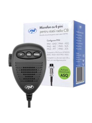 Microfono a 6 pin per stazioni radio HP 8000L / 8001L / 8024/9001 PRO / 9500/8900 PNI Escort