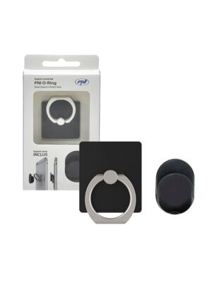 Supporto universale PNI O-Ring, supporto da tavolo e Smart Grip, nero, supporto automatico incluso