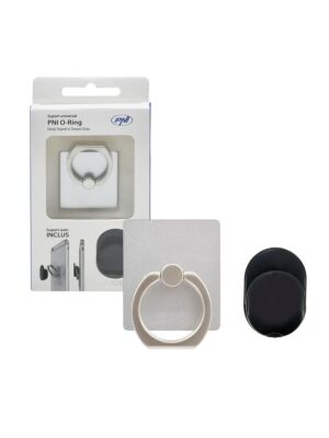 Supporto universale PNI O-Ring, supporto da tavolo e Smart Grip, argento, supporto automatico incluso