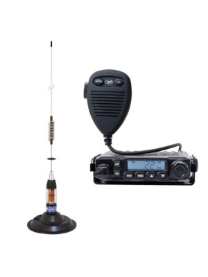 Pacchetto stazione radio CB PNI Escort HP 6500 PRO, ASQ, VOX, NRC con antenna CB PNI ML70 con magnete