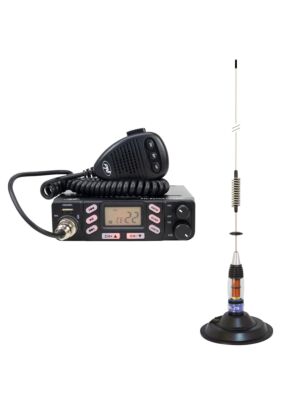 Pacchetto stazione radio CB PNI Escort HP 6800 ASQ, 12/24 V con antenna CB PNI ML70 con magnete