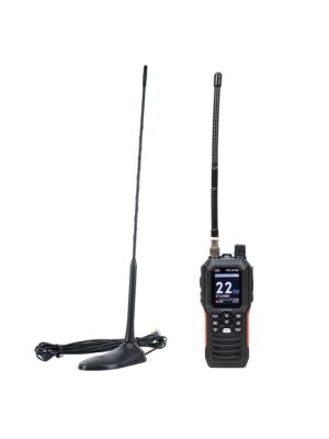 PNI Escort HP 102 stazione radio portatile multi-standard CB, 4W, 12V-24V, AM-FM con antenna PNI Extra 45 CB con magnete