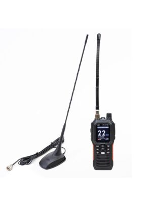 PNI Escort HP 102 stazione radio portatile multi-standard CB, 4W, 12V-24V, AM-FM con antenna PNI Extra 48 CB con magnete