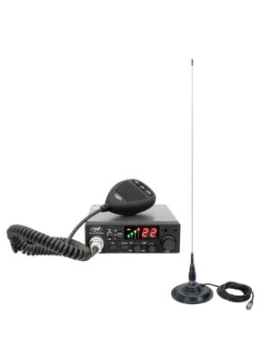 Kit per stazione radio CB PNI Escort HP 8001L ASQ + antenna CB PNI ML145 con magnete 145/PL
