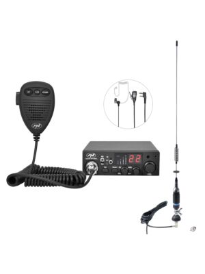 CB PNI ESCORT Pack stazione radio ASQ HP 8001L + antenna CB PNI S75 con cavo e supporto fisso