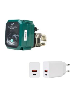 Valvola dell'acqua intelligente PNI SV180 e pacchetto di alimentazione PNI CHG300