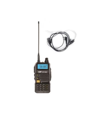 Pacchetto composto da stazione radio portatile VHF/UHF, monitor CRT FP00 dual band e cuffie PNI HS84.