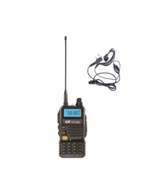 Pacchetto composto da stazione radio portatile VHF/UHF, monitor CRT FP00 dual band e cuffie PNI HS82.