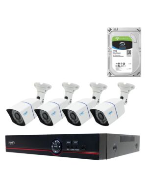 Pacchetto kit di videosorveglianza AHD PNI House PTZ1500 5MP - DVR e 4 telecamere esterne e HDD da 1 TB inclusi