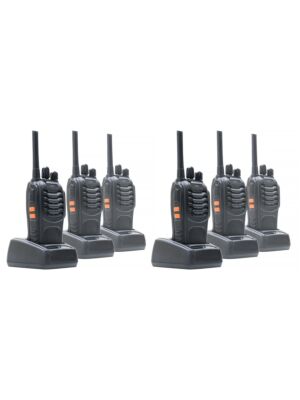 Kit di 6 stazioni radio portatili PNI PMR R40 PRO batterie, caricabatterie e auricolari inclusi
