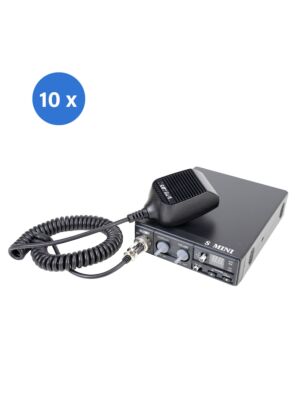 Bax con stazione radio CB 10bc CRT S Mini Dual Voltage, 12/24V, 4W, con ASQ, AM-FM