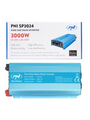 Inverter di tensione PNI SP3024 alimentatore 24V uscita 230V 3000W onda sinusoidale pura