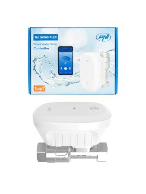 PNI SV180 PRO Valvola Acqua Intelligente, Connettività Wi-Fi, IP65, DN20, App Tuya 3/4, Compatibile Amazon Al
