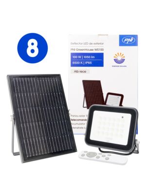 Bax con 8 riflettori LED PNI Serra WS100