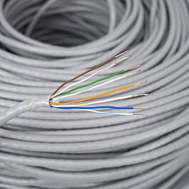 Cavo di rete piatto S/STP CAT7 U7030W, 2 x RJ45, 4 coppie di fili, 32AWG, rame, 10 Gbps, 600 MHz, 3m, bianco