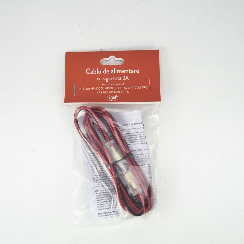 Cavo Alimentazione PNI Per Radio CB HP 6500, HP 7120, HP 9500 - Sicurezza 3A, Lunghezza 200cm - Foto 4