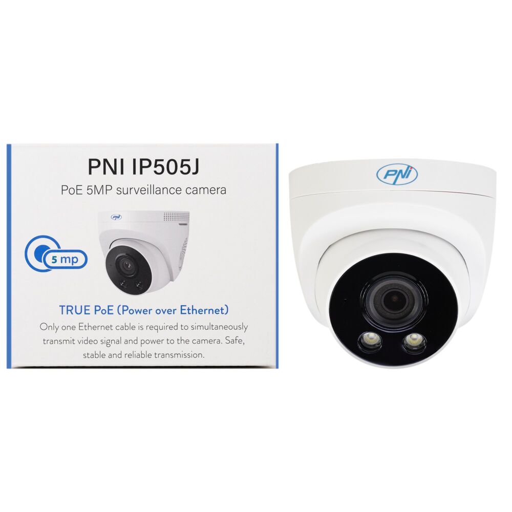 Telecamera di videosorveglianza PNI IP65 live PTZ 5MP, GSM 4G, slot per