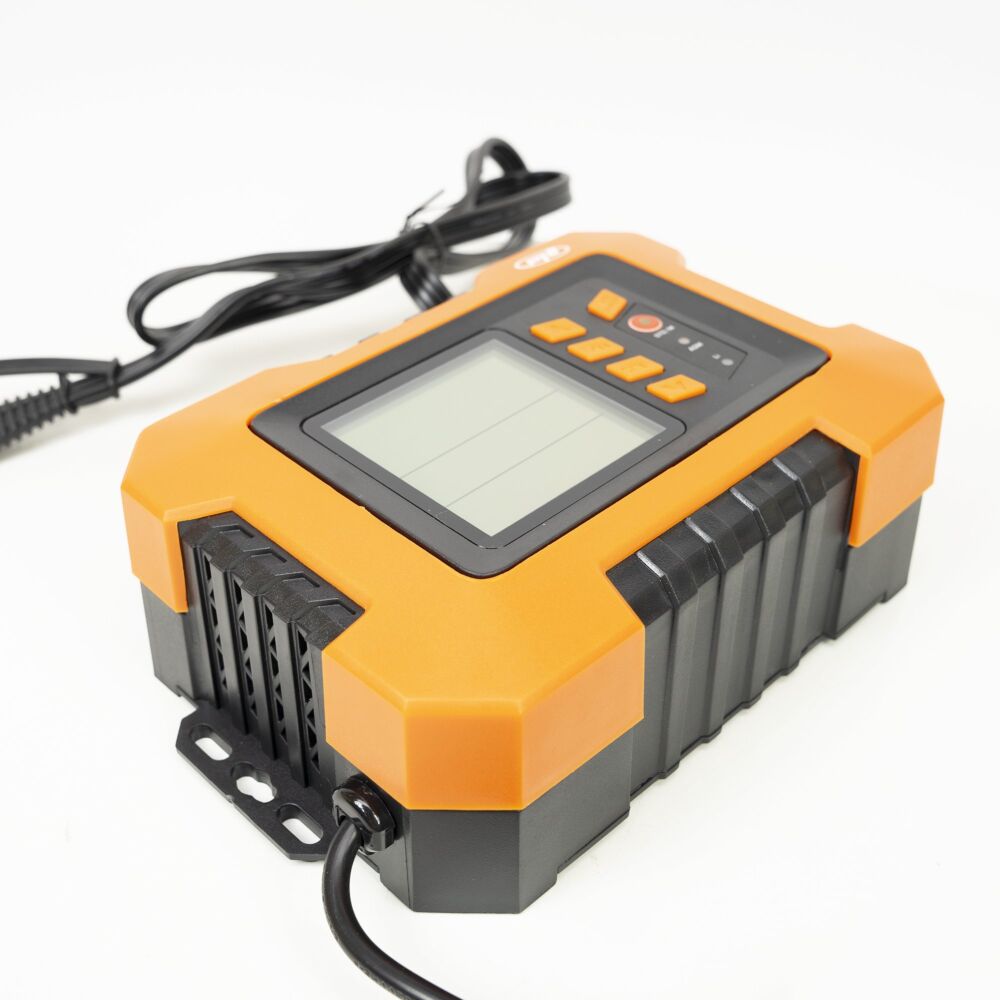 Dandelionsky Caricabatterie Automatico 12V/24V 8A/4A Con Manutenzione, 3 Fasi, LCD, Per Auto, Moto, Barca, Batterie AGM/GEL