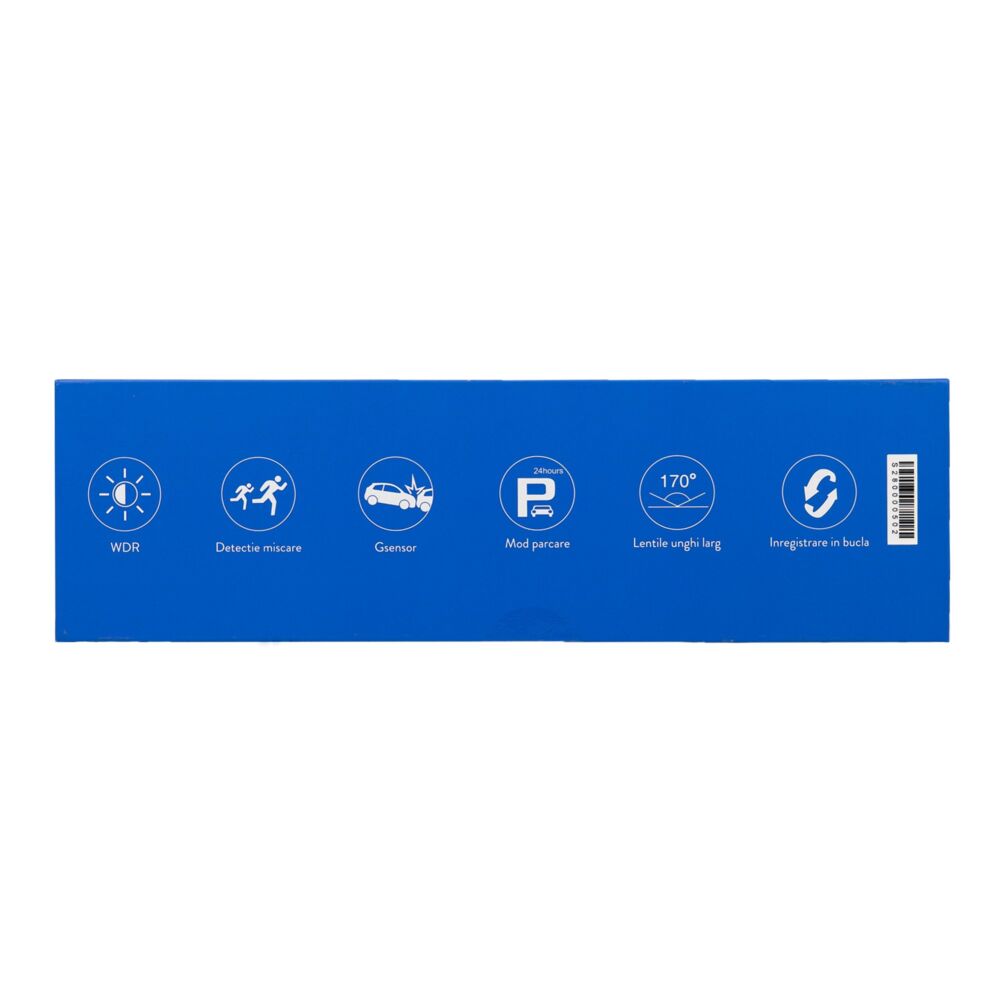 Dashcam XYBkey Con Doppia Telecamera Anteriore E Posteriore - Schermo 2", Grandangolo 170°, WDR, Visione Notturna, Scheda 32 GB Inclusa