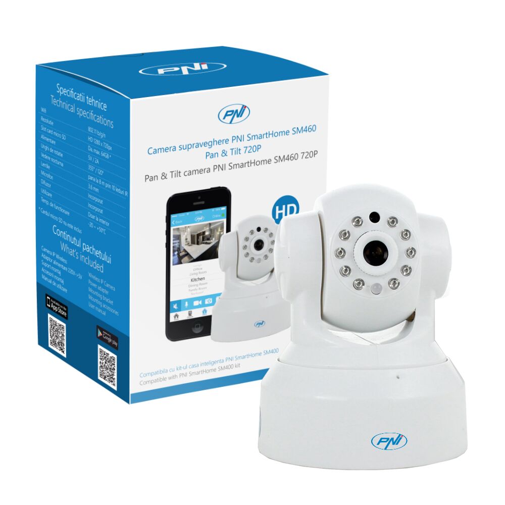Eminent Telecamera di rete IP fissa wireless HD E-Smartlife EM6400 Bianco| Techinn